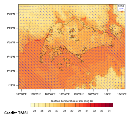 High resolution modelling of weather and climate over Singapore and ...